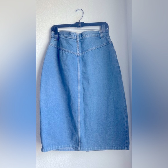 The Avenue Button Down Denim Skirt - Picture 3 of 3